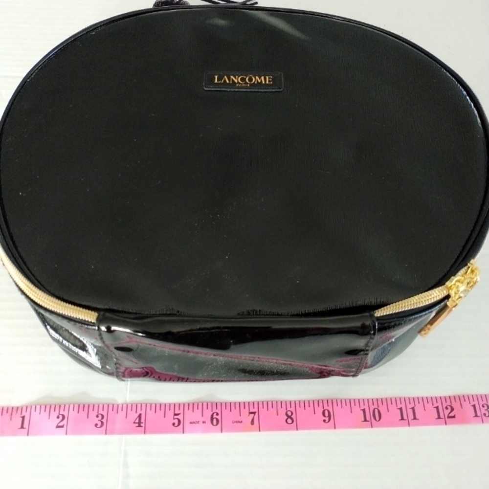 Lancome Faux Black Leather Train Make-up Travel Case - Picture 3 of 12
